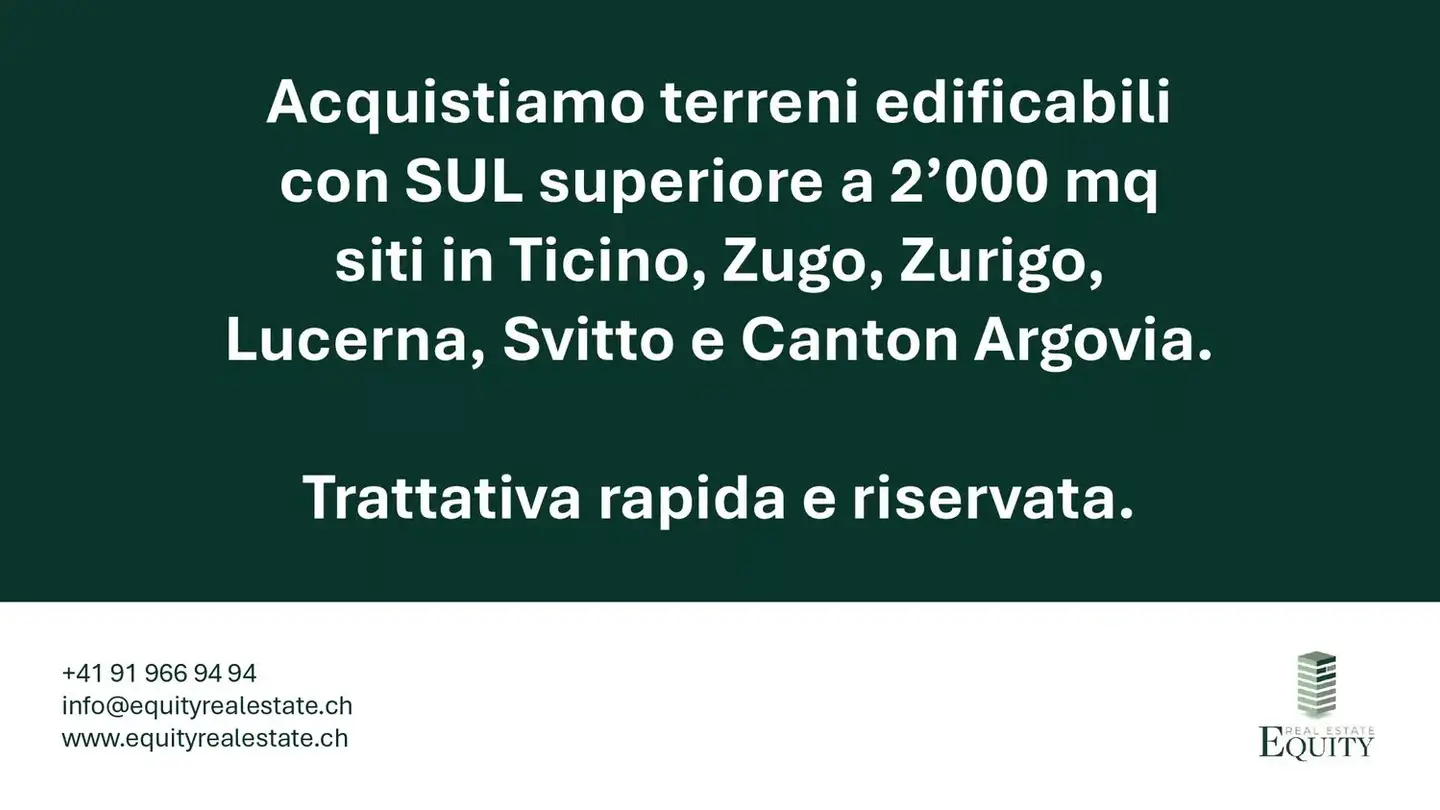 Constructible plot for rent - 6900 Lugano