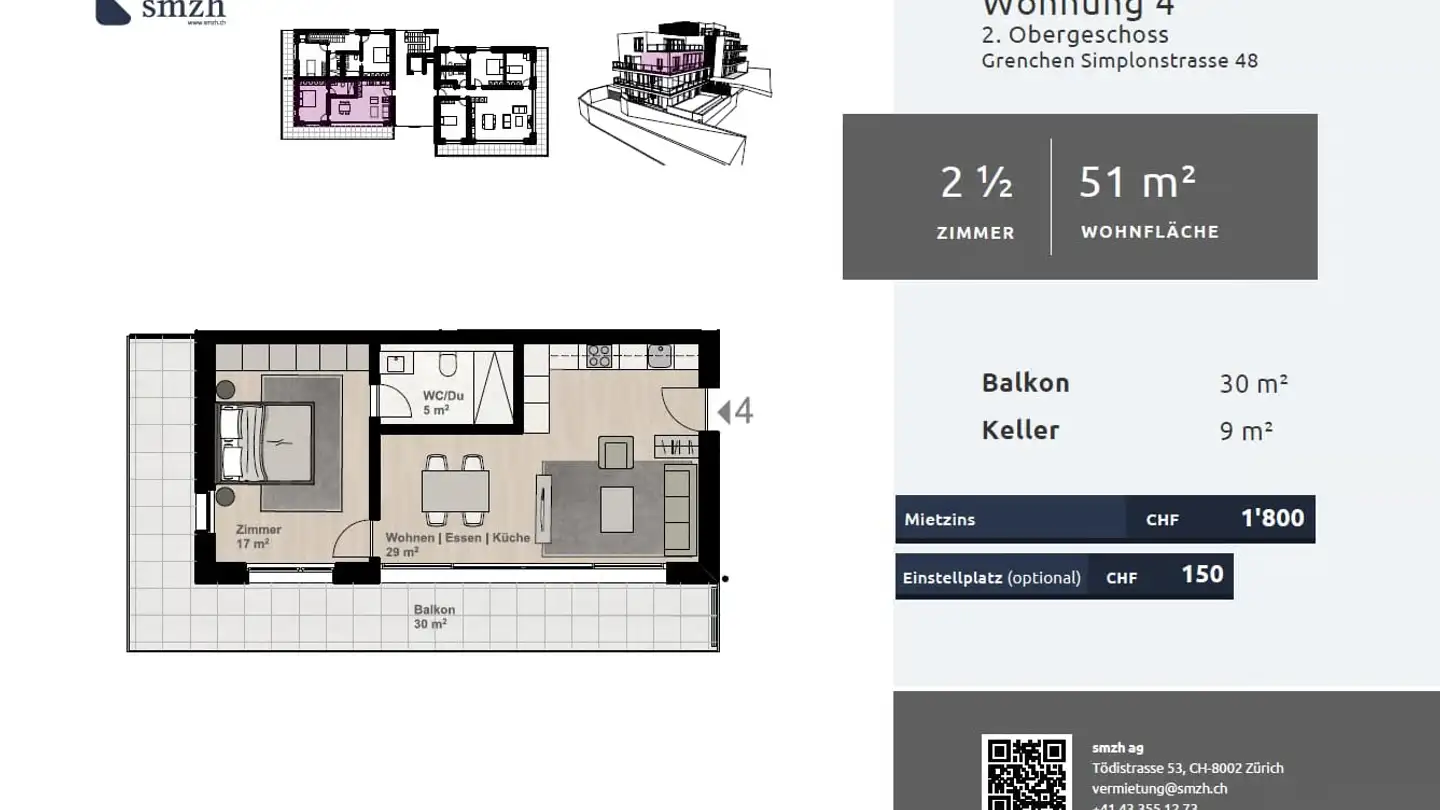 Appartement à louer - Simplonstrasse 48, 2540 Grenchen - Photo 2