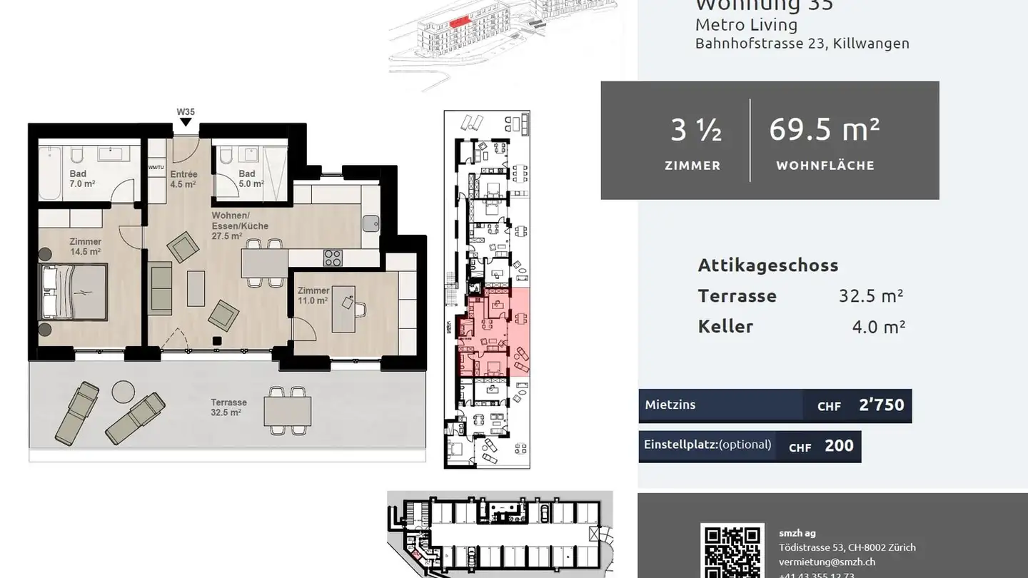 Attico in affitto - Bahnhofstrasse 23, 8956 Killwangen - Foto 2