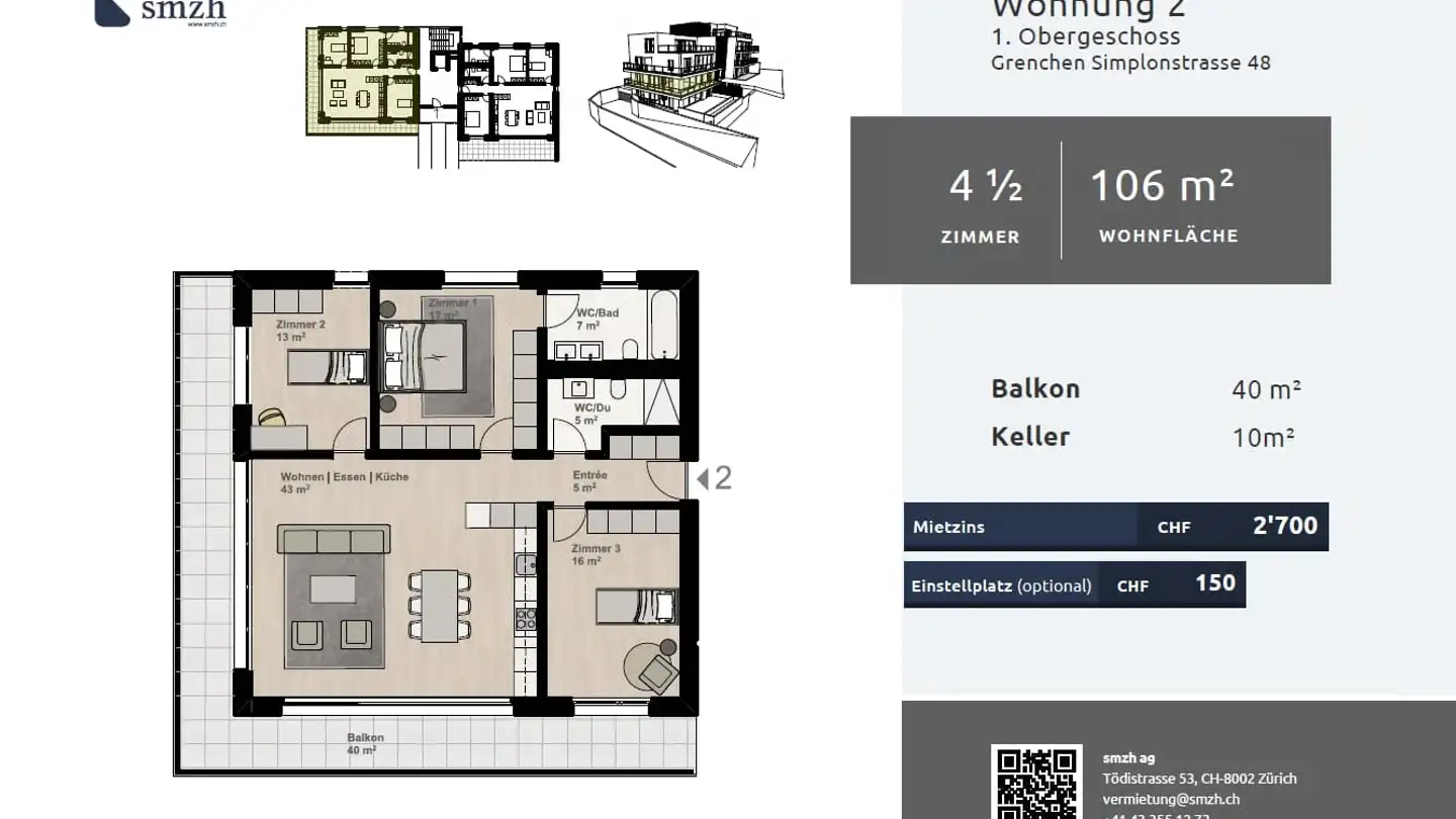 Wohnung mieten - Simplonstrasse 48, 2540 Grenchen - Foto 2