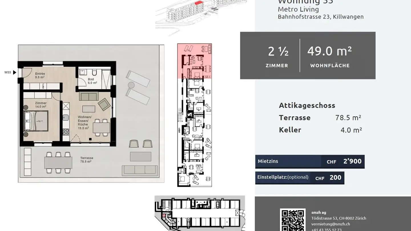 Attico in affitto - Bahnhofstrasse 23, 8956 Killwangen - Foto 2