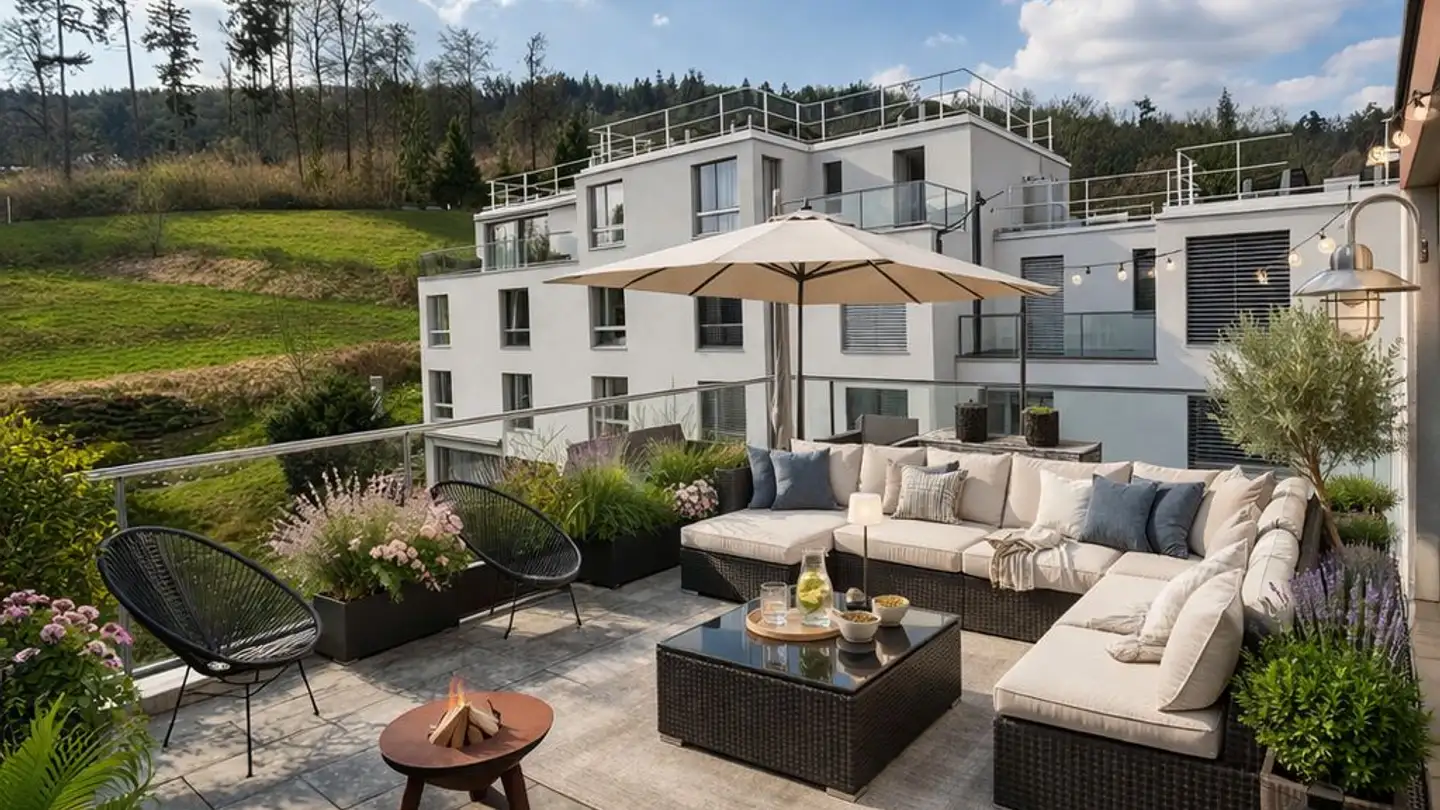 Penthouse for rent - Hagenbuchrain 32, 8047 Zürich