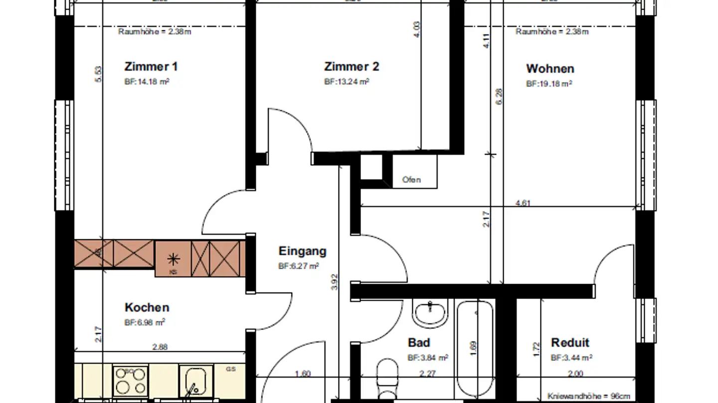 Dachgeschosswohnung mieten - Wahlackerstrasse 53, 3052 Zollikofen - Foto 2