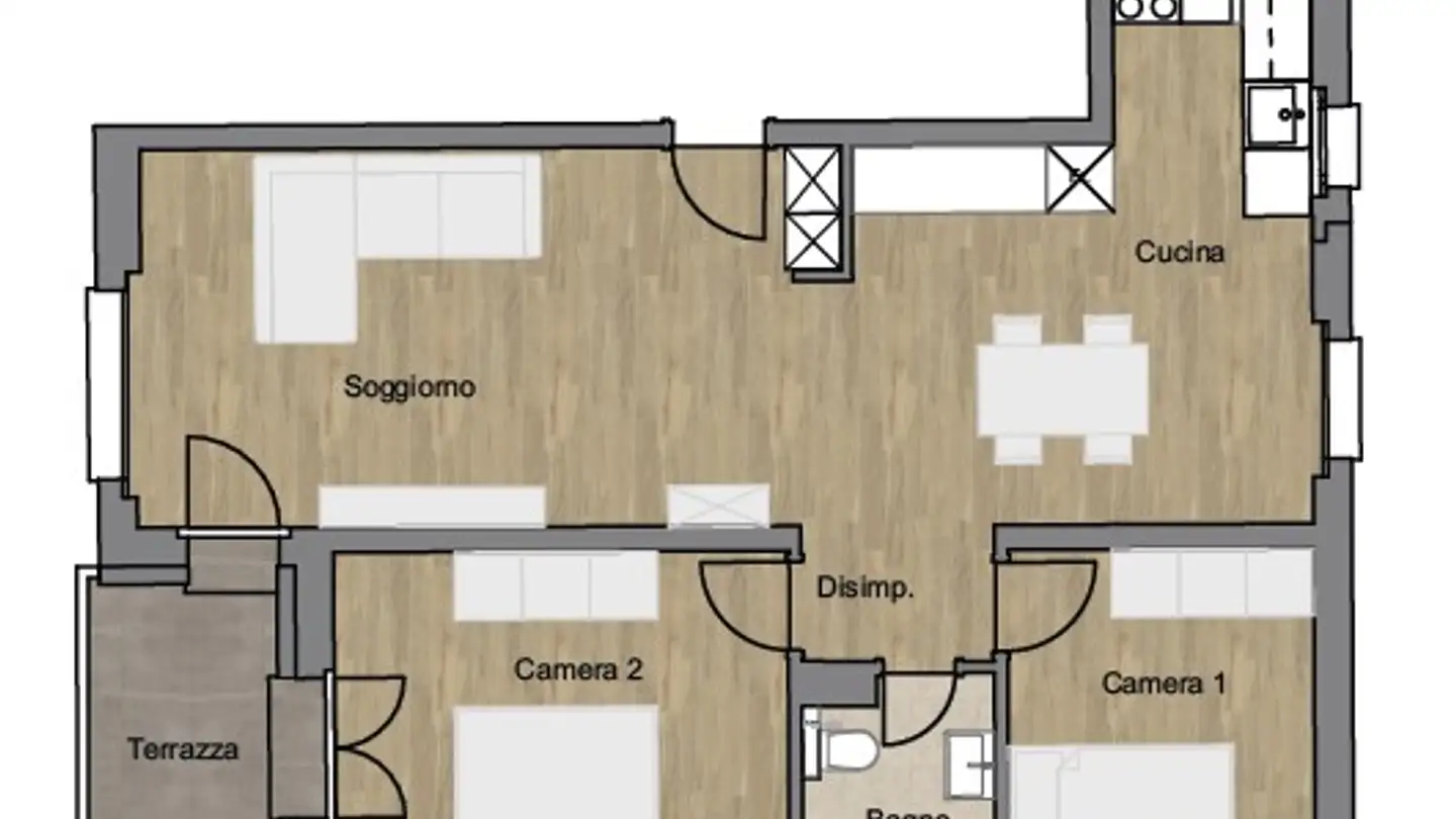 Appartement à louer - Via Ronchetto, 6900 Lugano