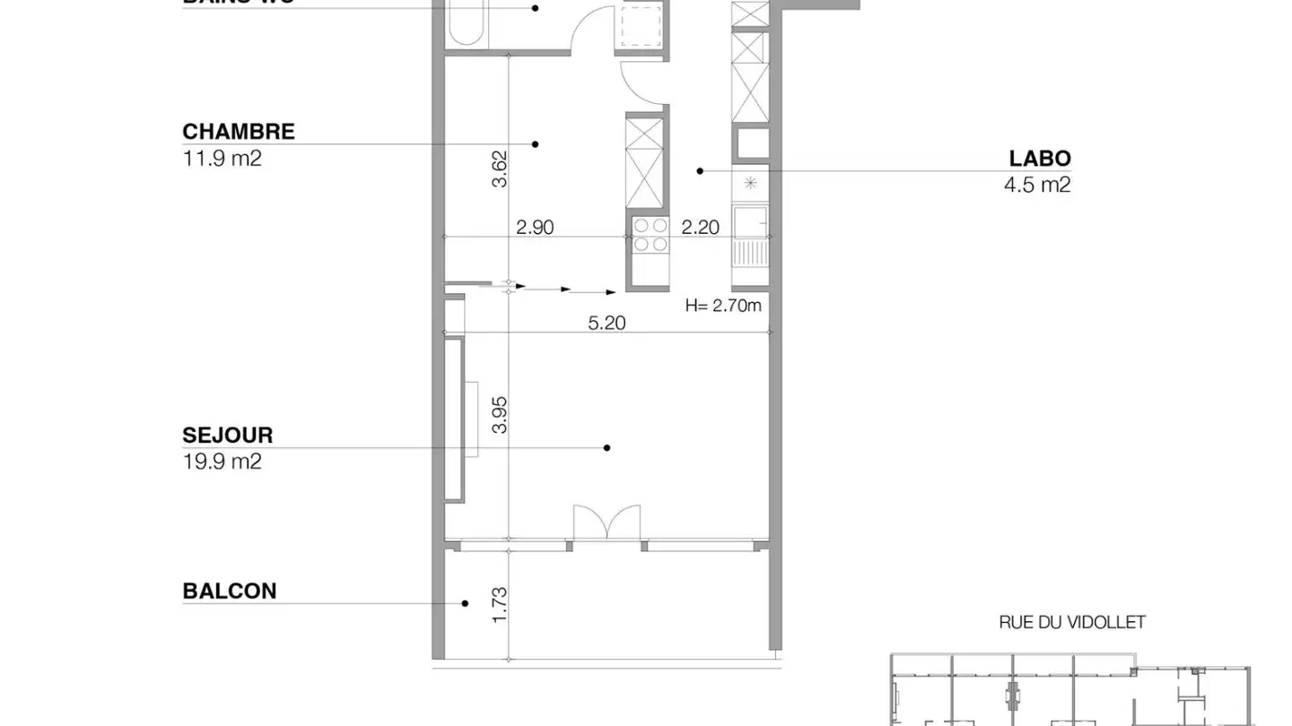 Wohnung mieten - Rue Du Vidollet 11, 1202 Genève