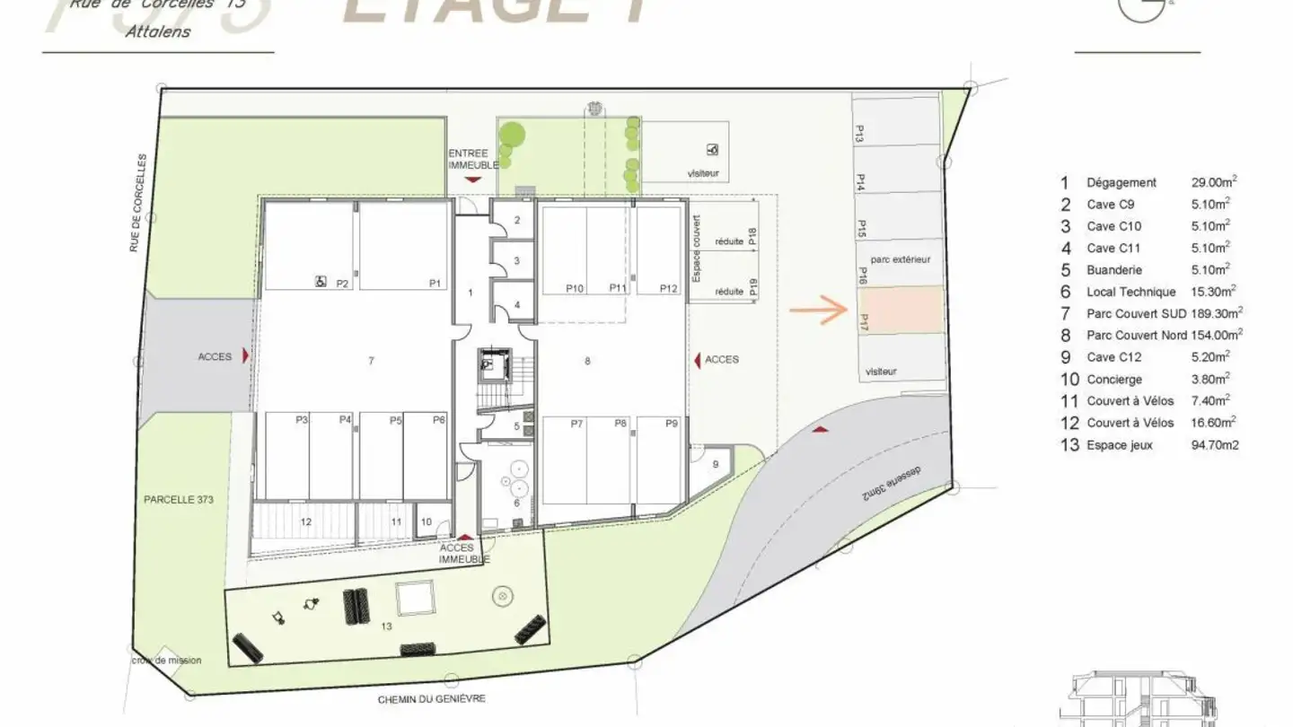 Outdoor parking space for rent - Rue De Corcelles 11, 1616 Attalens - Photo 4