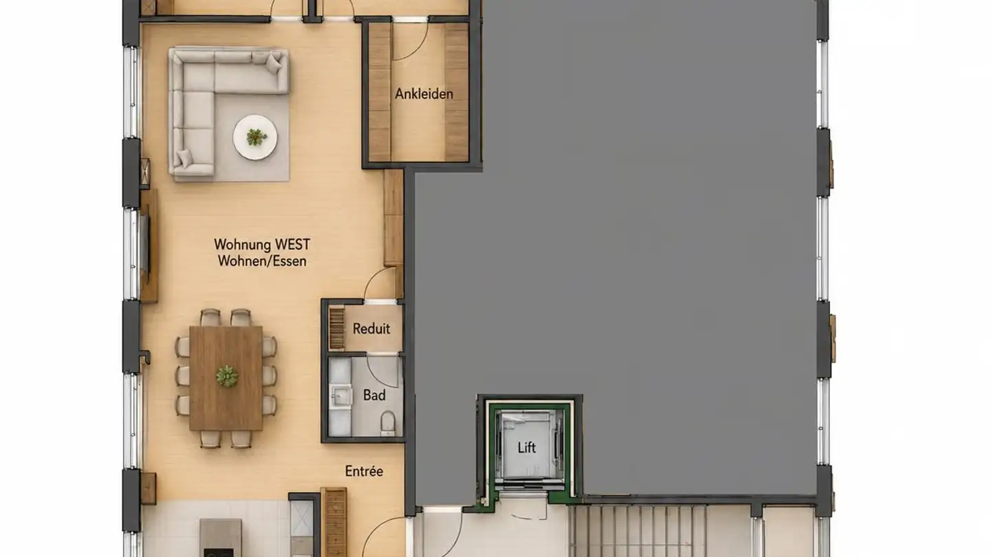 Penthouse for rent - Biberiststrasse 15, 4563 Gerlafingen