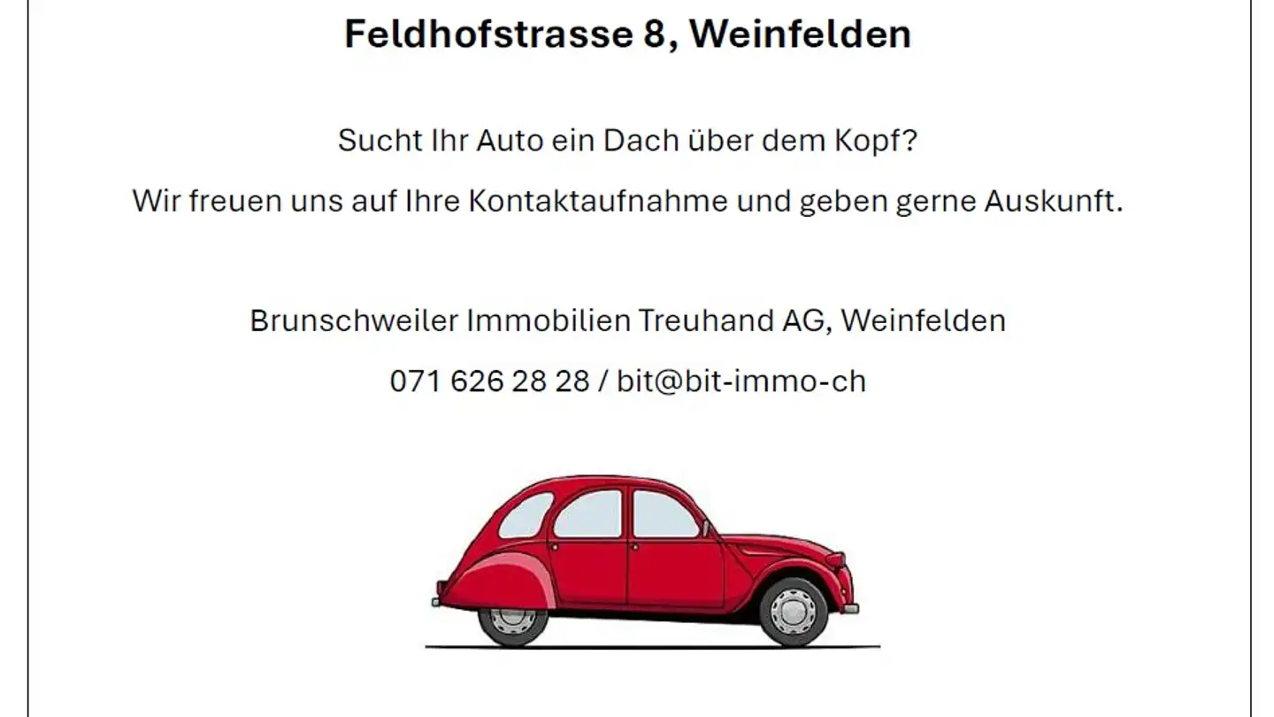 Underground parking space for rent - Feldhofstrasse 8, 8570 Weinfelden