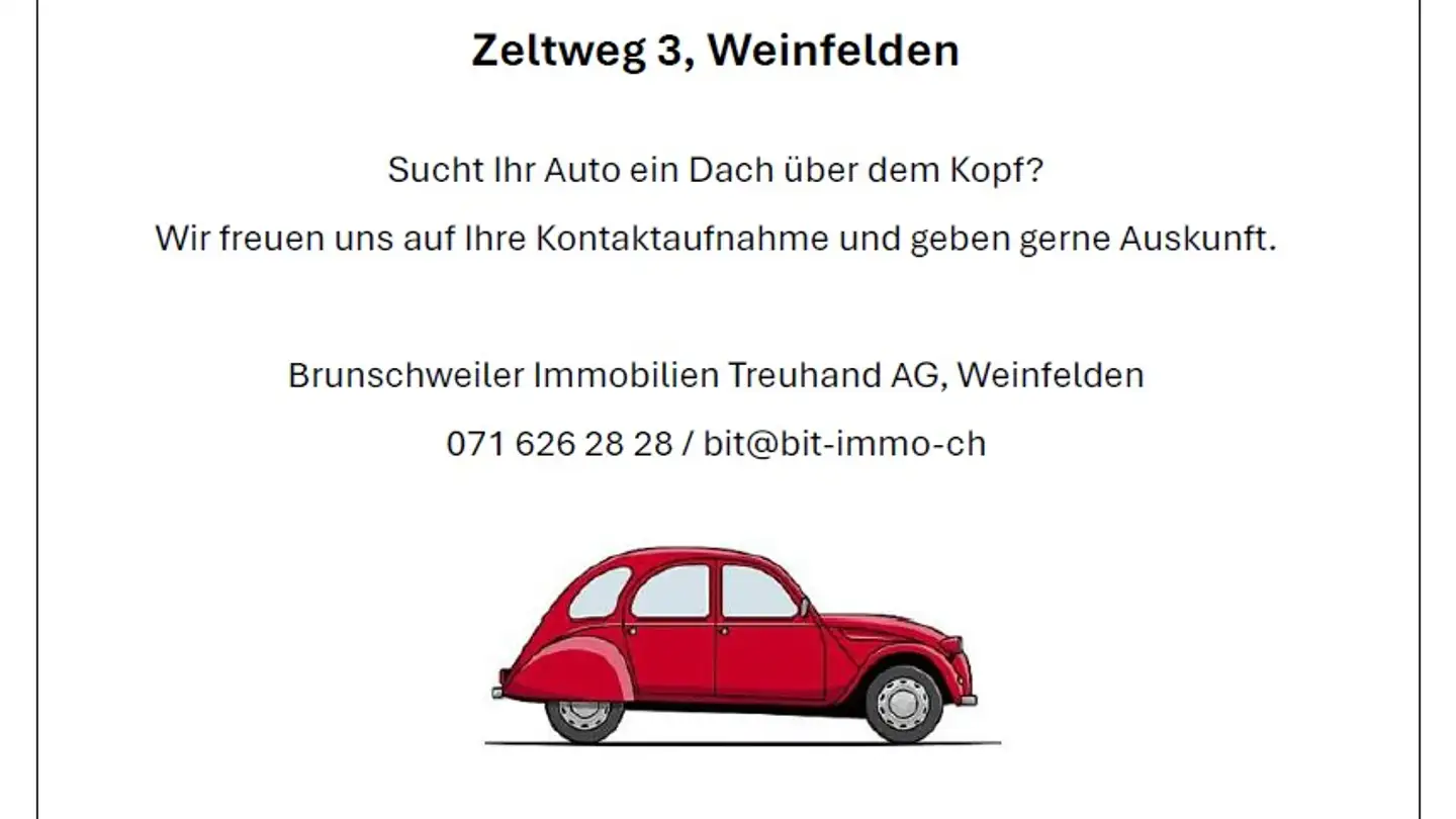 Single garage for rent - Zeltweg 3, 8570 Weinfelden