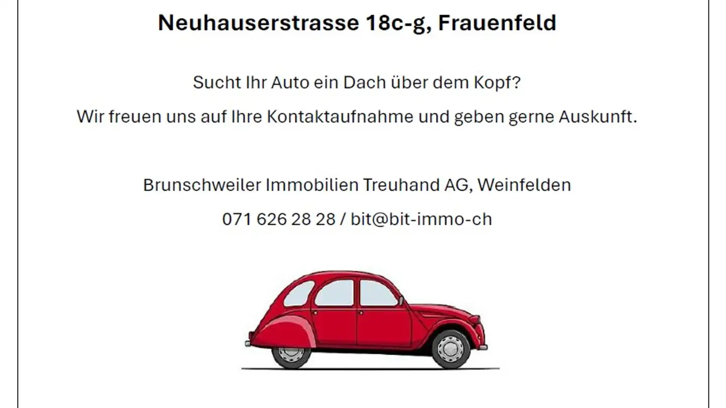 Place de parking souterraine à louer - Nadlerwegli, 8500 Frauenfeld