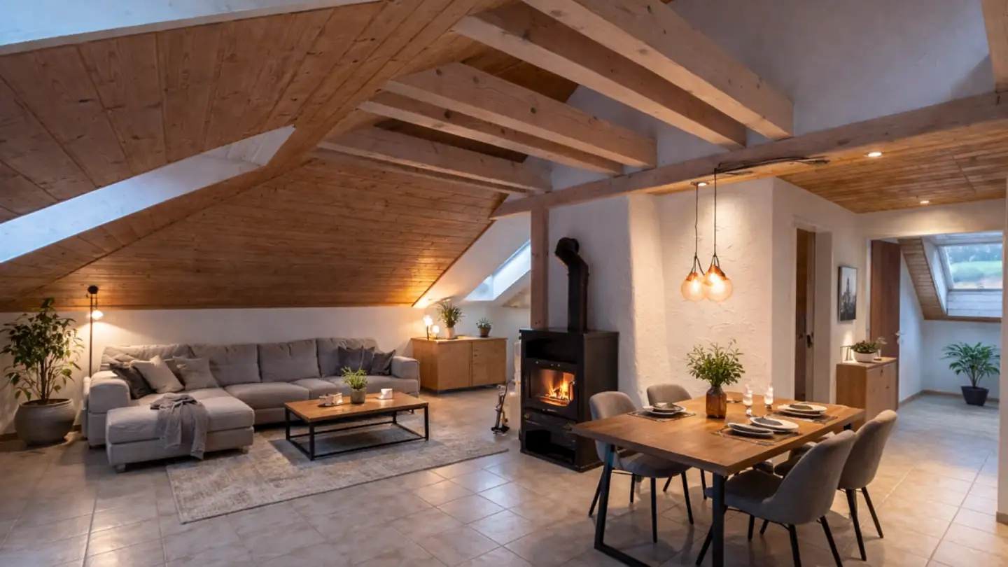 Dachgeschosswohnung mieten - Les Chéseaux 15, 2607 Cortébert