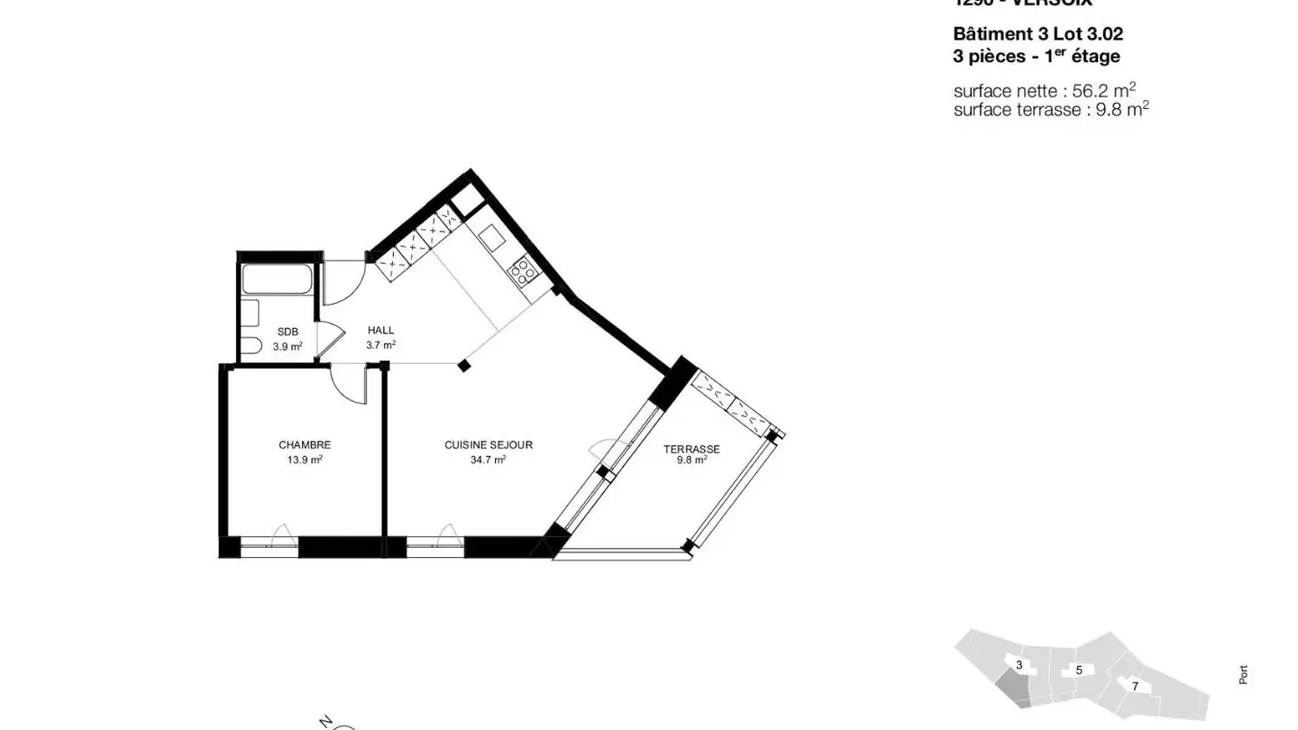 Wohnung mieten - Chemin Isaac- Machard 3, 1290 Versoix - Foto 4
