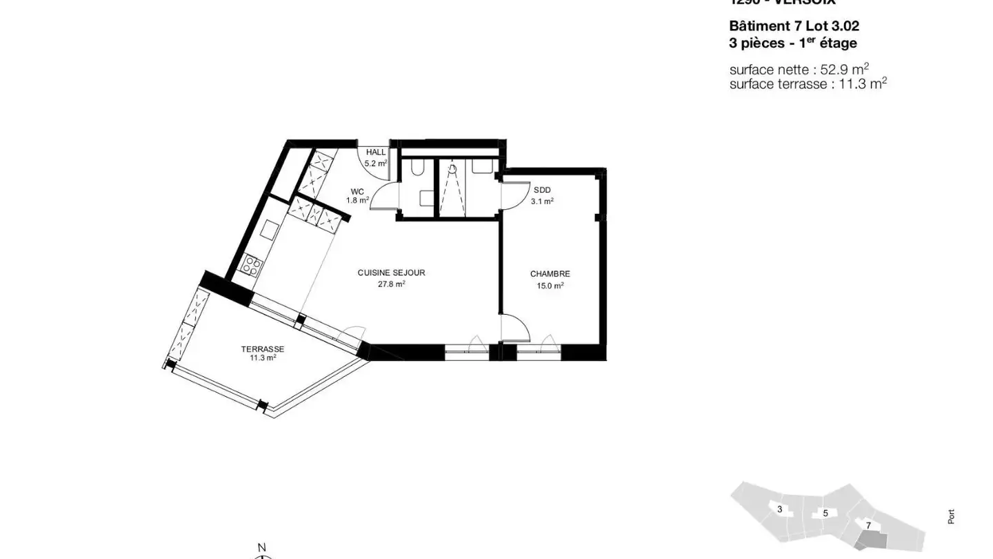 Wohnung mieten - Chemin Isaac- Machard 7, 1290 Versoix - Foto 4