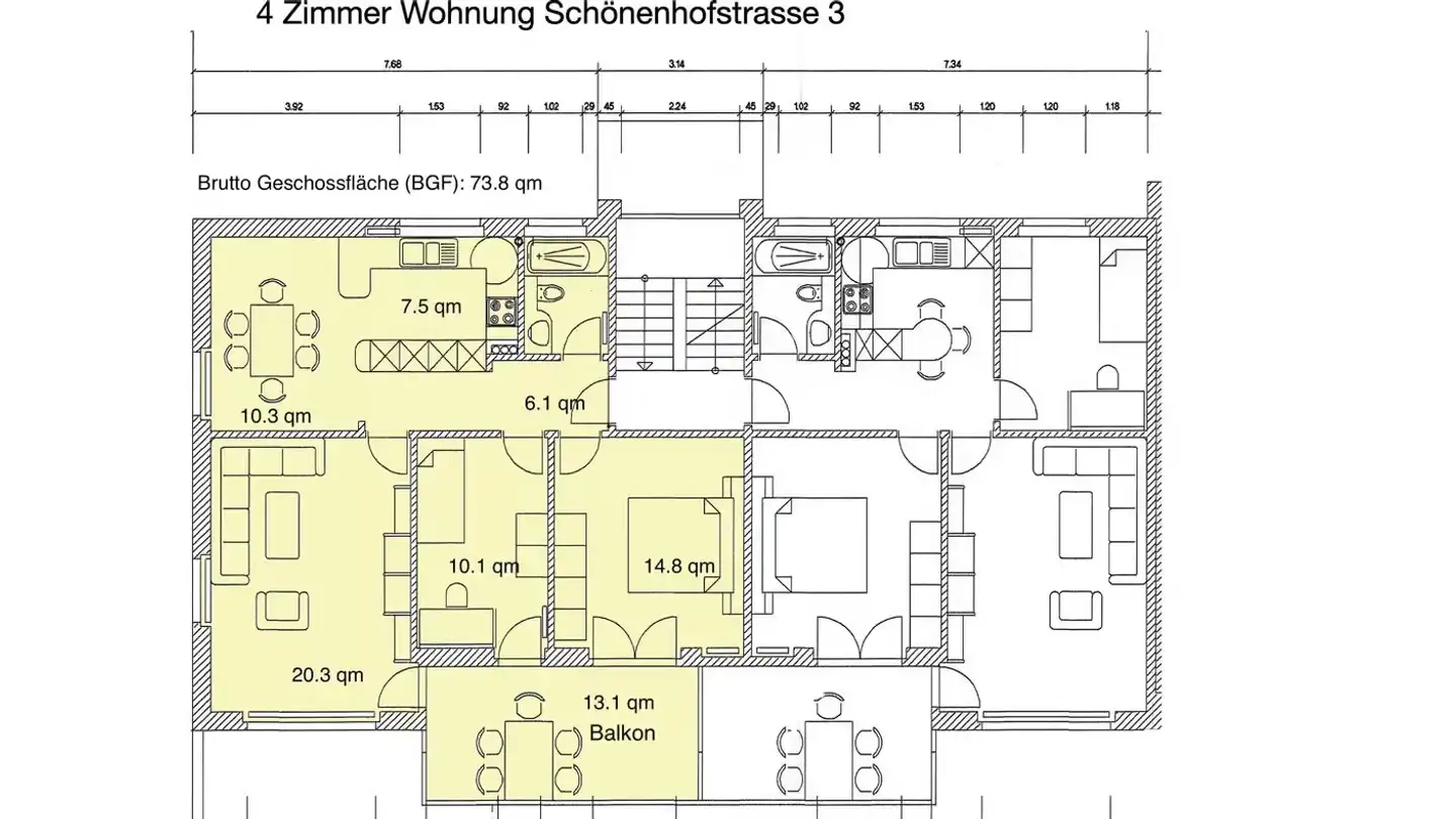 Wohnung mieten - Schönenhofstrasse 3, 8500 Frauenfeld - Foto 3