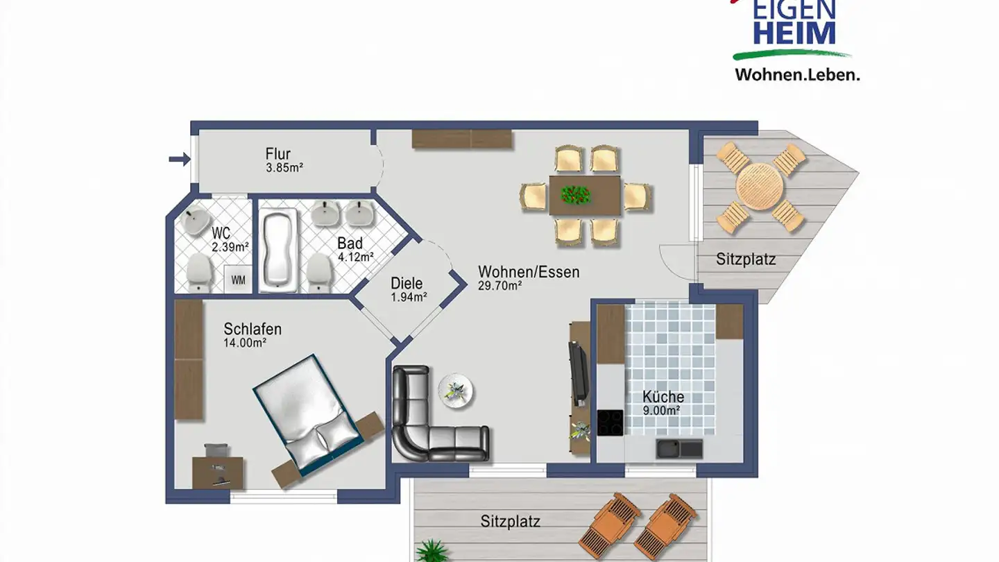 Appartement à louer - Schmittengasse 1, 8335 Hittnau