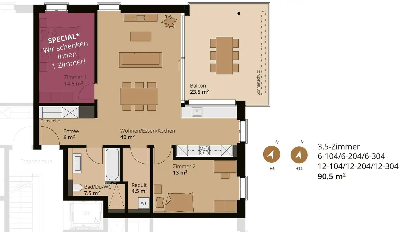 Appartamento in affitto - Kanalstrasse 6, 5734 Reinach AG