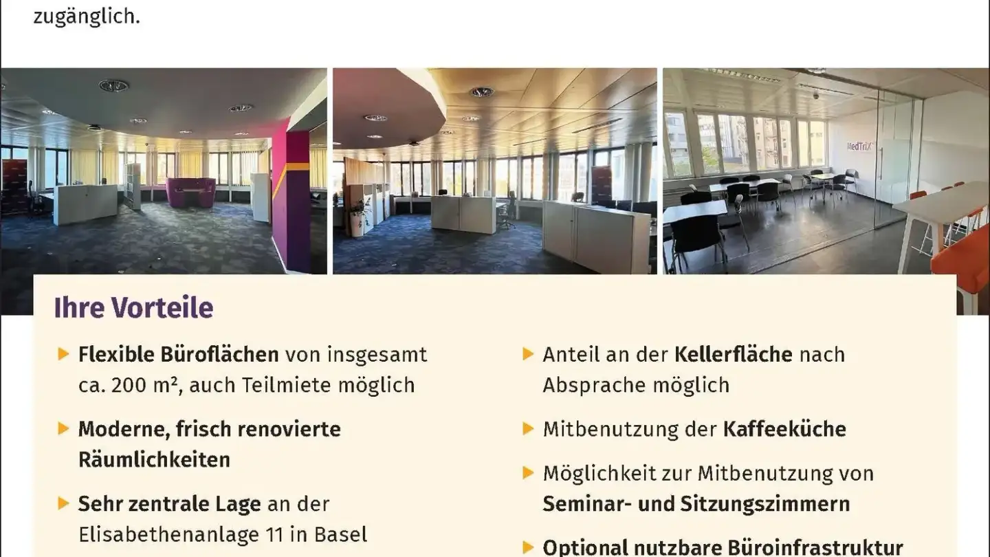 Spazio ufficio in affitto - Elisabethenanlage 11, 4051 Basel