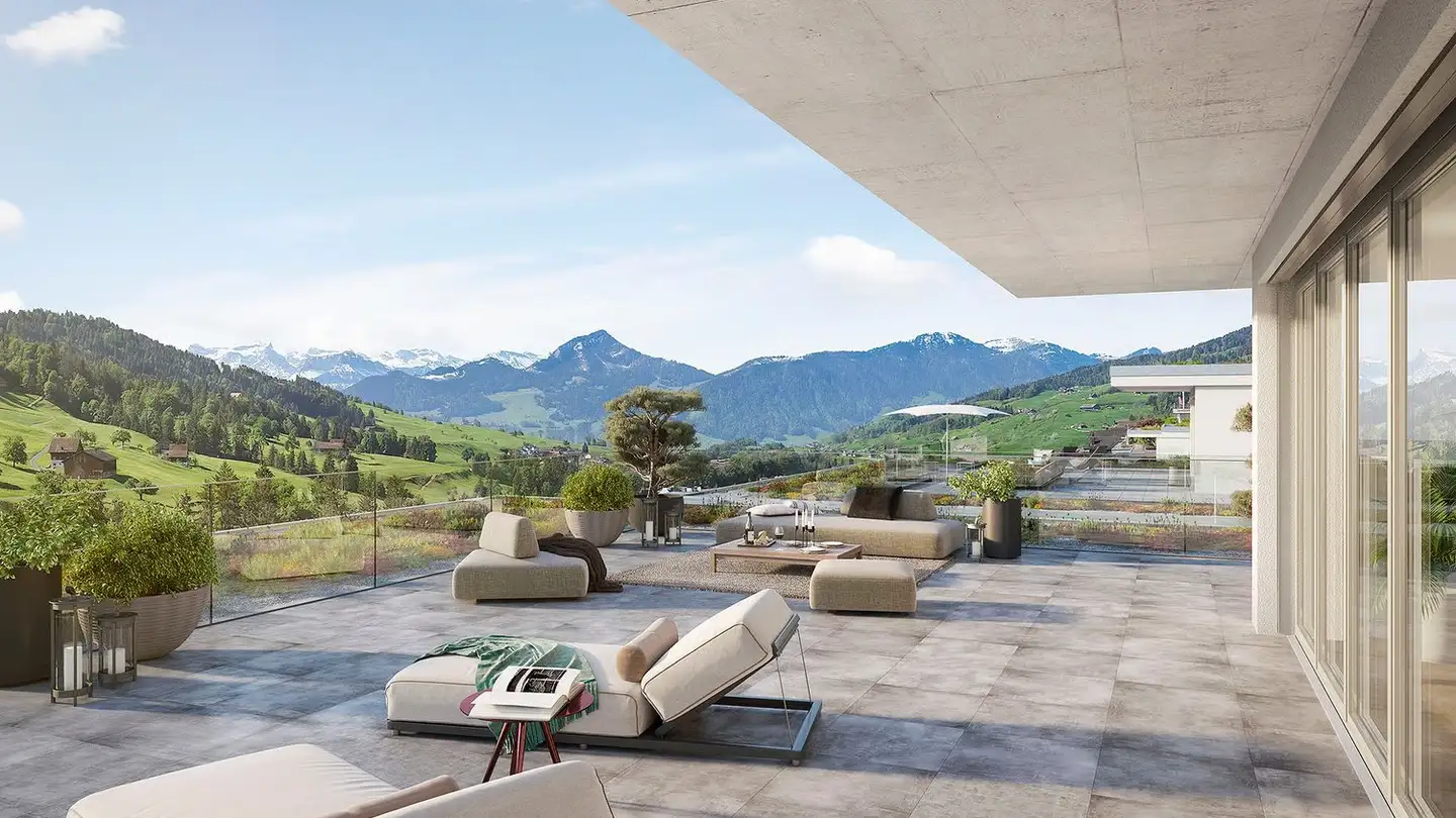 Terrassenwohnung kaufen - Rösslimattweg 15, 6417 Sattel