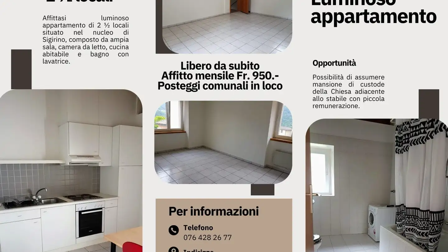 Apartment for rent - Via Sigirino, 6806 Sigirino