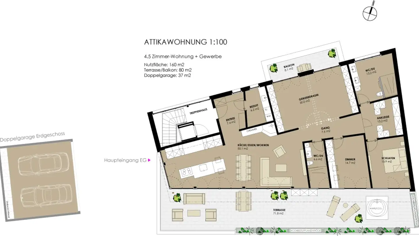 Apartment for rent - Riedmattächer 4, 5623 Boswil - Photo 2