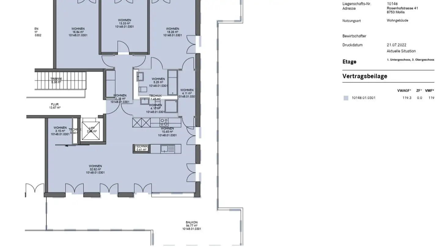 Appartamento in affitto - Rosenhofstrasse 41, 8753 Mollis