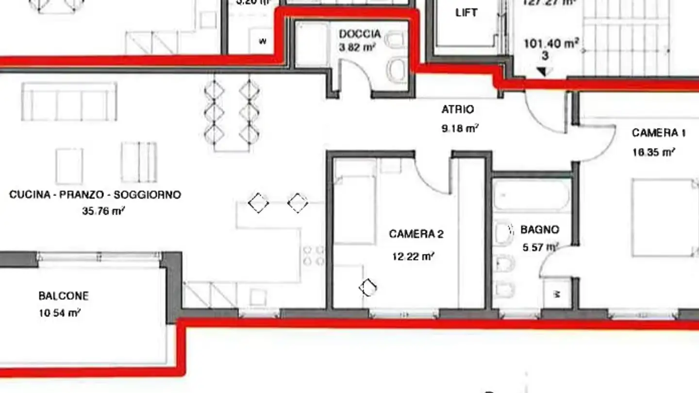 Appartement à louer - Via Cabione 1, 6900 Massagno