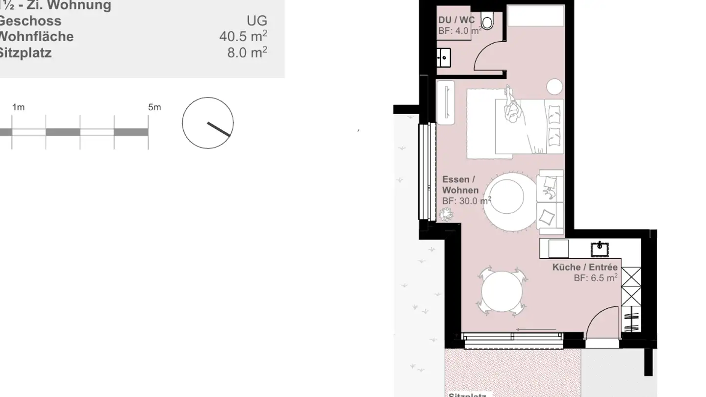 Studio for rent - Südstrasse 11, 8800 Thalwil - Photo 2