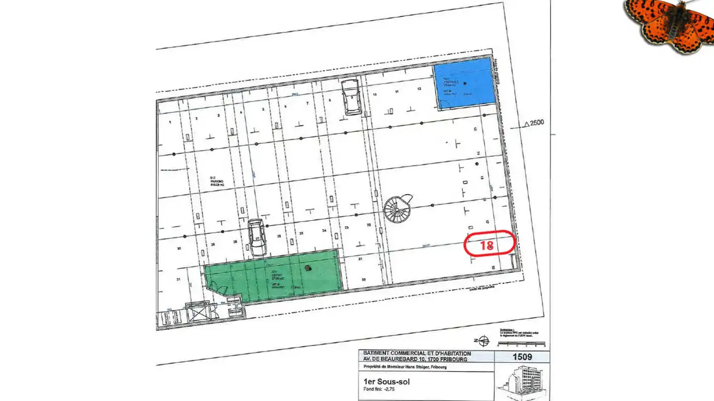Parcheggio coperto in affitto - Avenue Beauregard 10, 1700 Fribourg - Foto 2