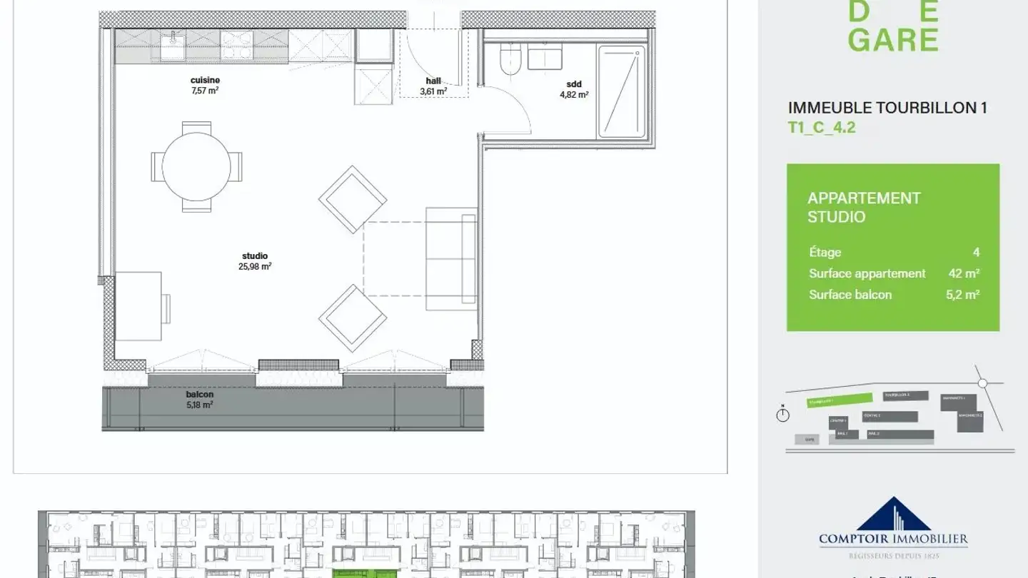 Studio in affitto - Avenue De Tourbillon 6, 1950 Sion - Foto 4