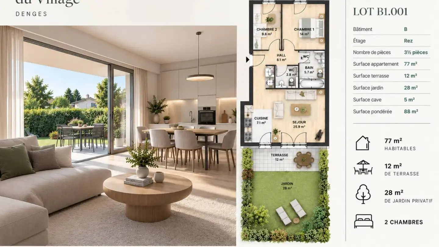Appartement à vendre - 1026 Denges