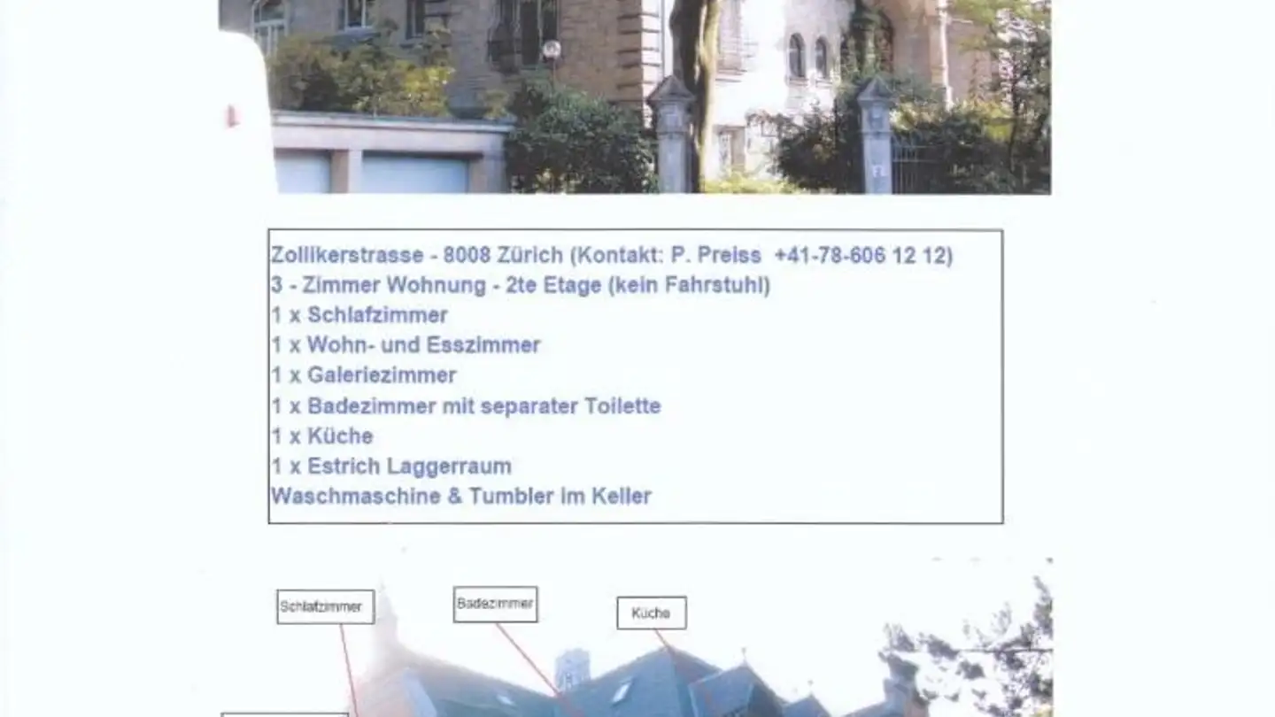 Duplex in affitto - Zolliker Strasse 37, 8008 Zürich