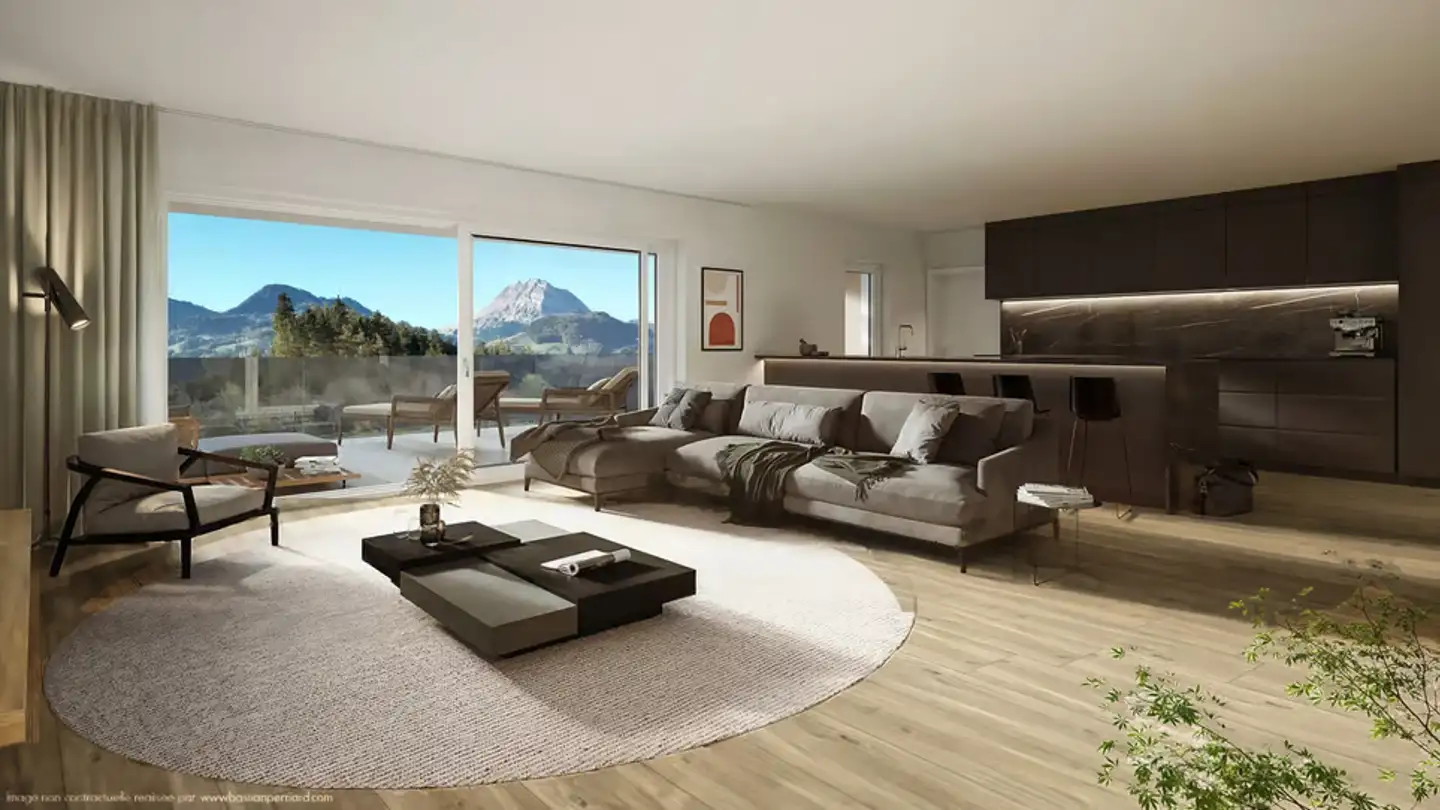 Wohnung mieten - Route de l'Intyamon 1, 1635 La Tour-de-Trême - Foto 4