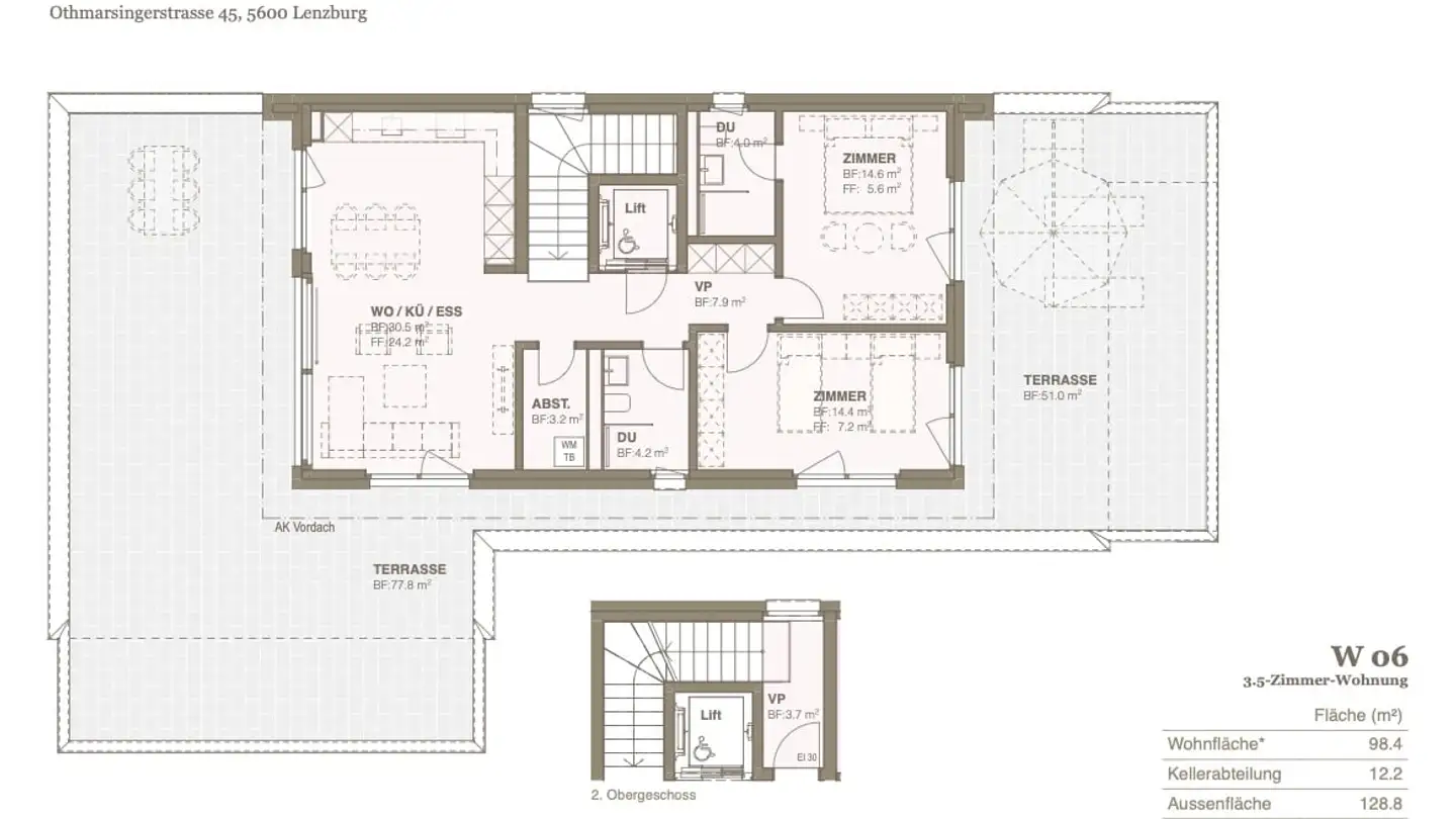 Attico in affitto - Othmarsingerstrasse 45, 5600 Lenzburg - Photo 3