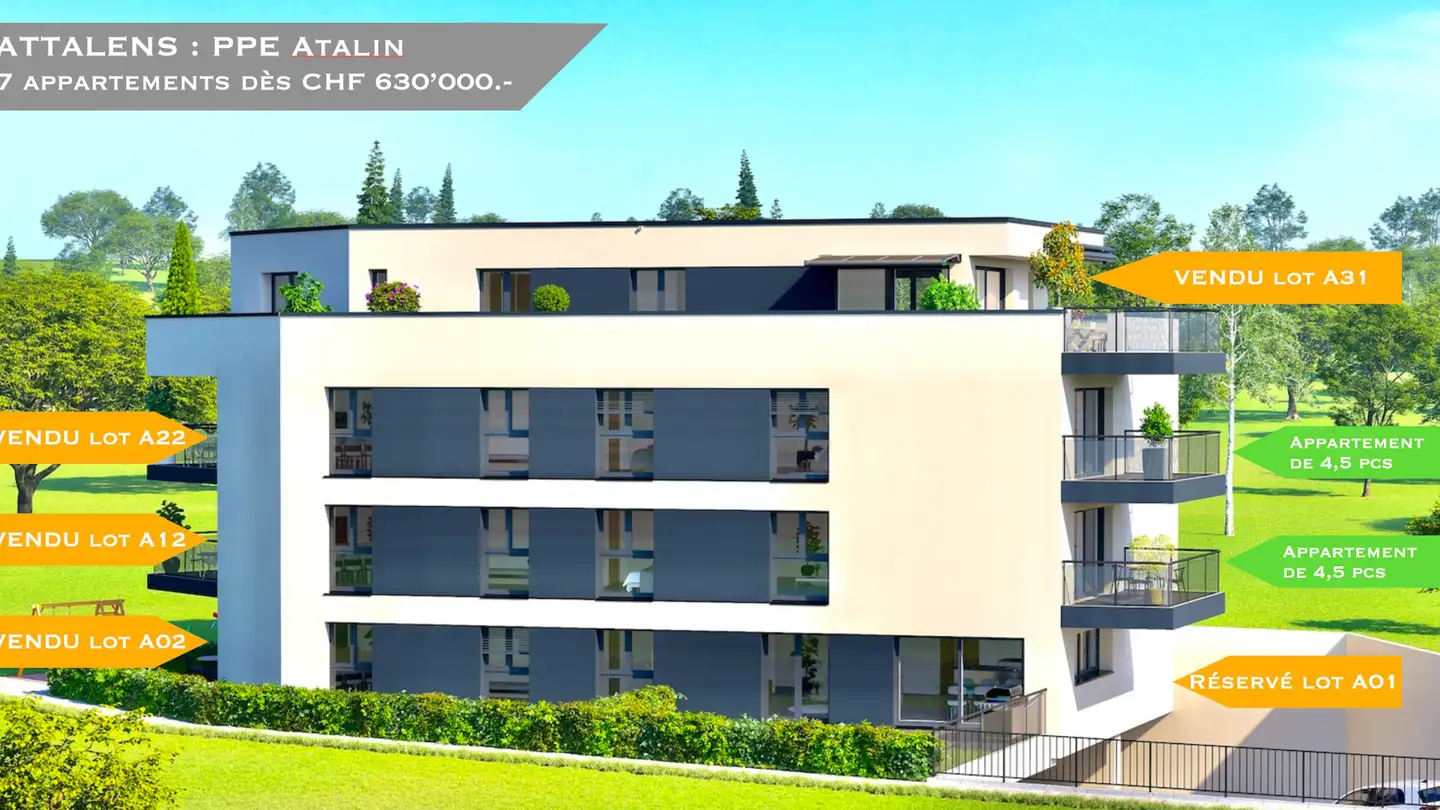 Appartement à vendre - Grand-Rue 71, 1616 Attalens