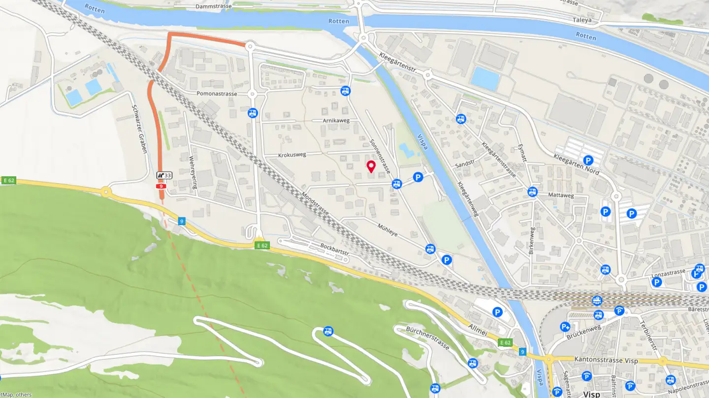 Parcheggio esterno in affitto - Nelkenweg 4, 3930 Visp - Photo 4