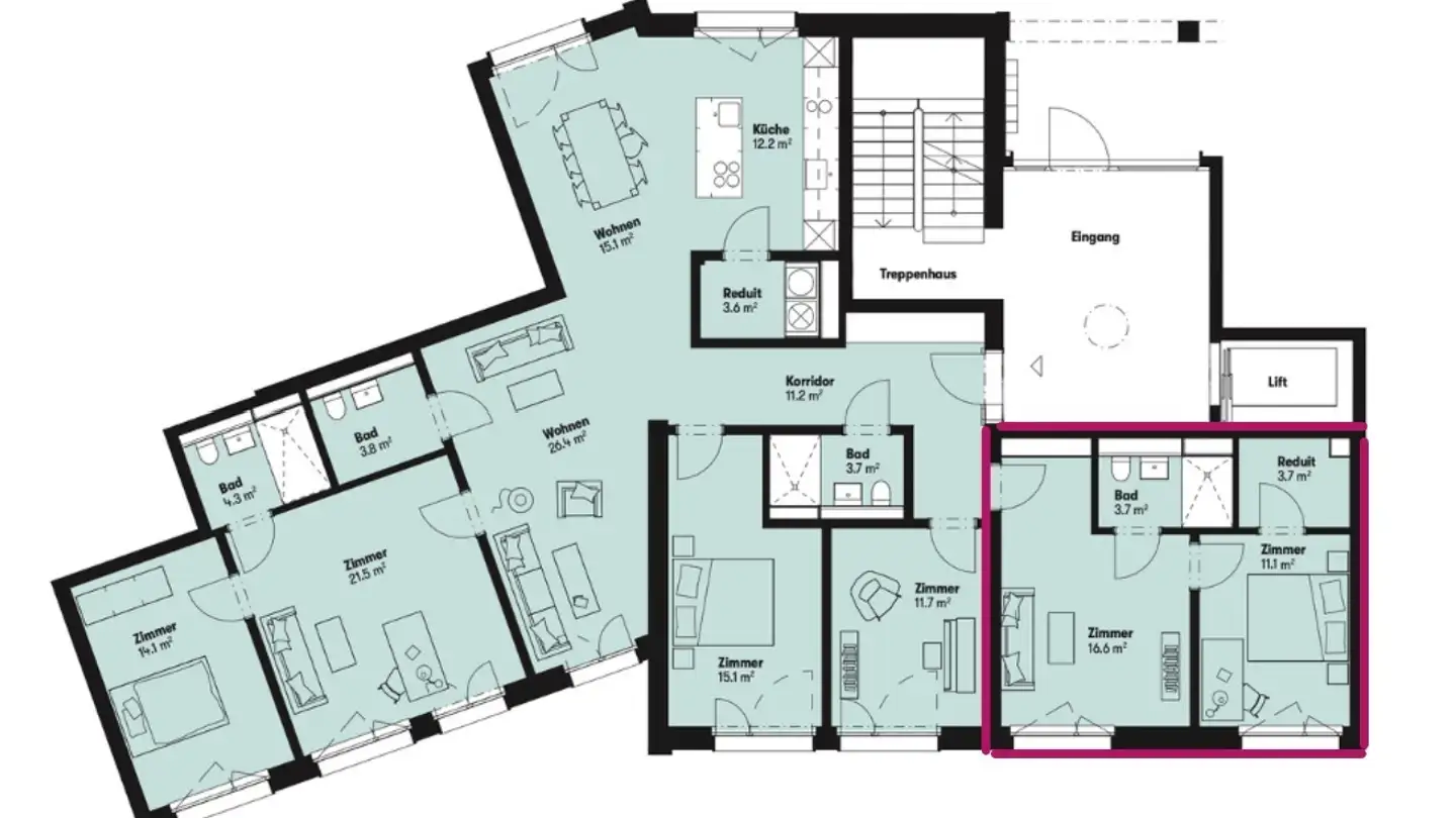 Chambre à louer - 8706 Meilen - Photo 3