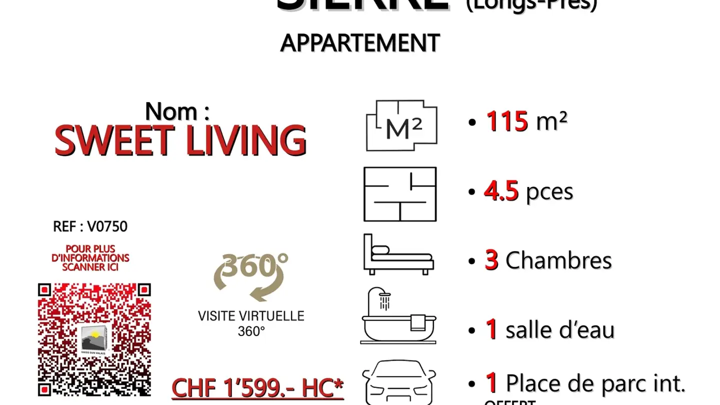 Appartamento in affitto - Rue Des Longs-Prés, 3960 Sierre - Foto 2