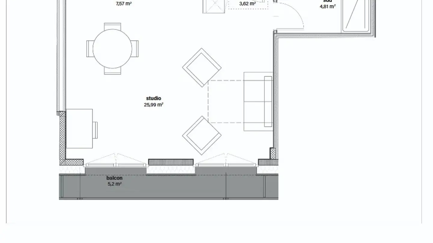 Studio in affitto - Avenue De Tourbillon 8, 1950 Sion - Photo 4