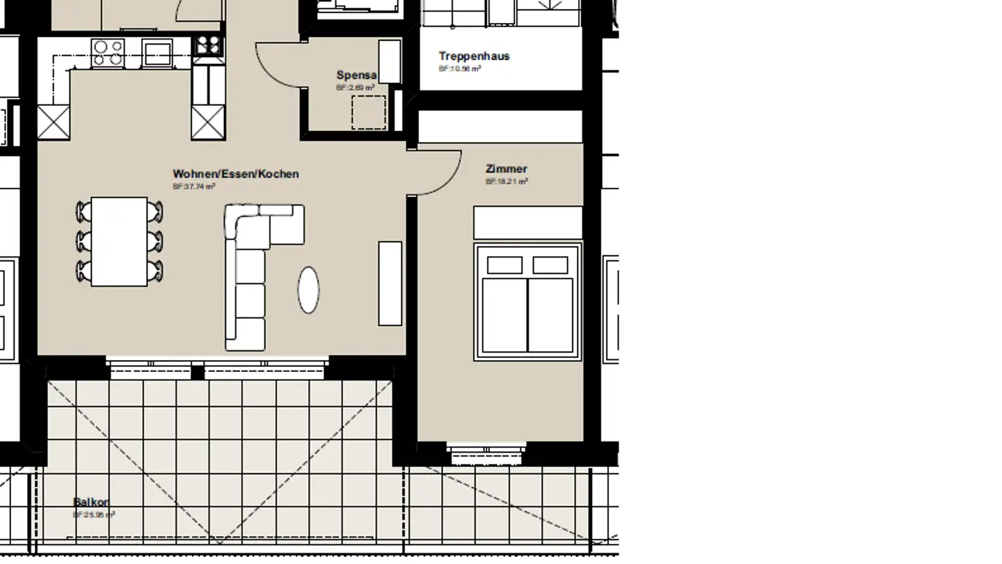 Apartment for rent - Rheinfelsstrasse, 7000 Chur - Photo 2