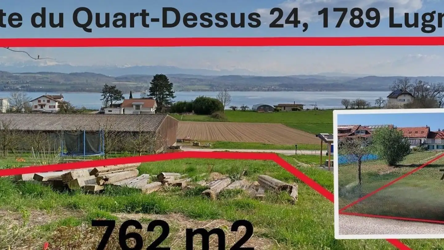 Terrain constructible à vendre - Route Du Quart-Dessus 24, 1789 Lugnorre