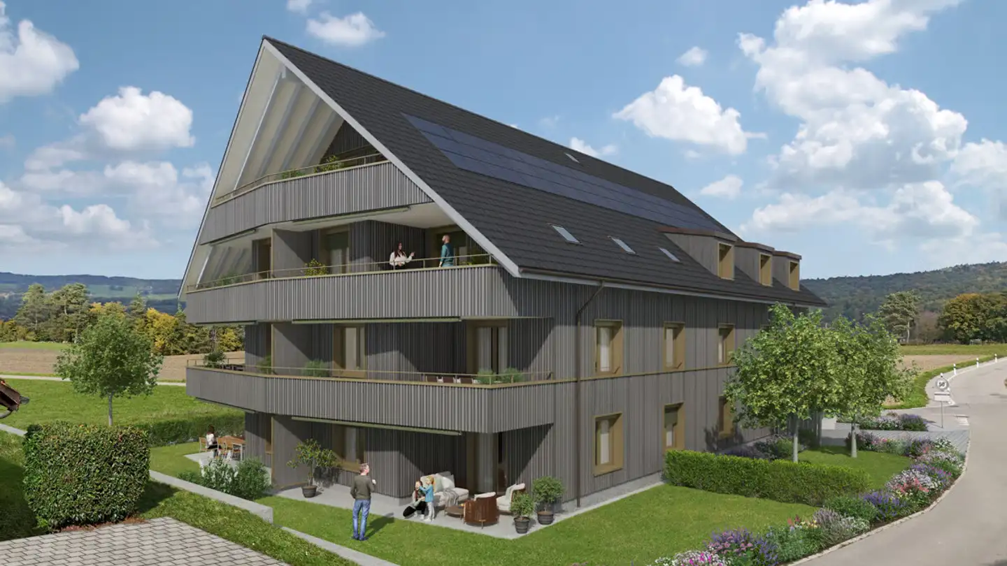Dachgeschosswohnung kaufen - Schwarzrütistrasse, 8192 Zweidlen