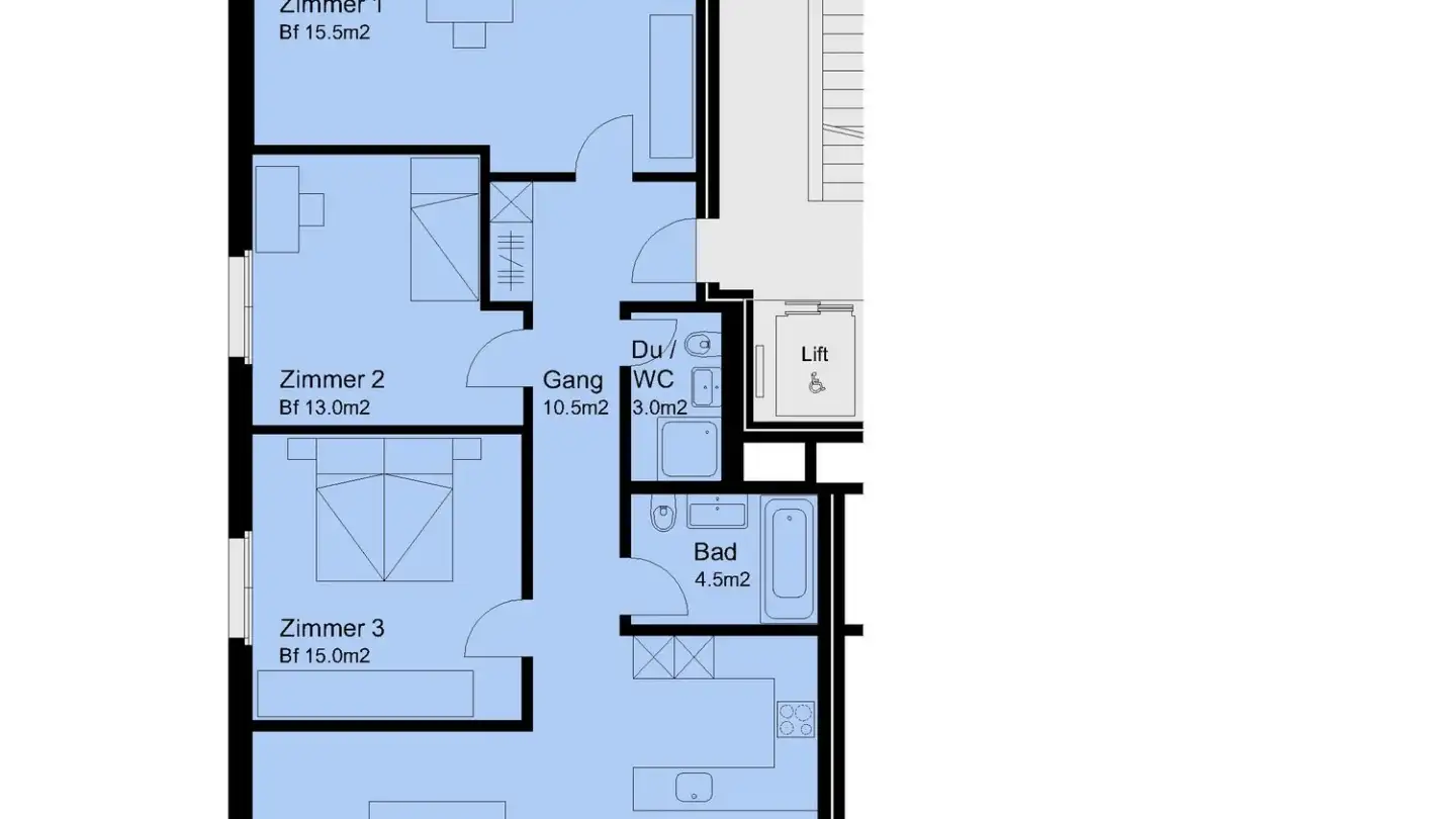 Wohnung mieten - Wolserstrasse 58a, 8912 Obfelden - Foto 3