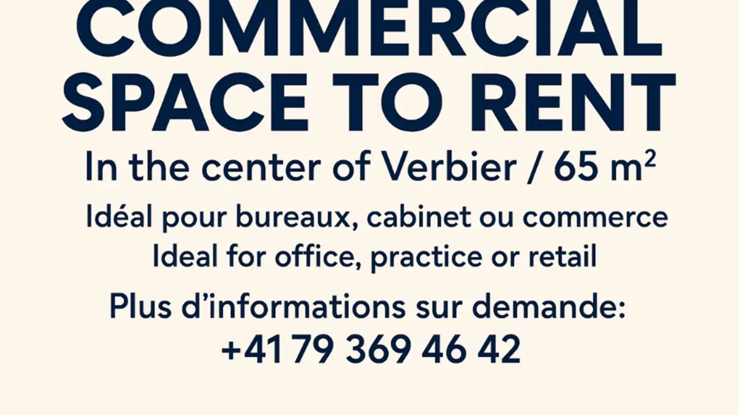 Commercial à louer - Route Des Creux 1, 1936 Verbier