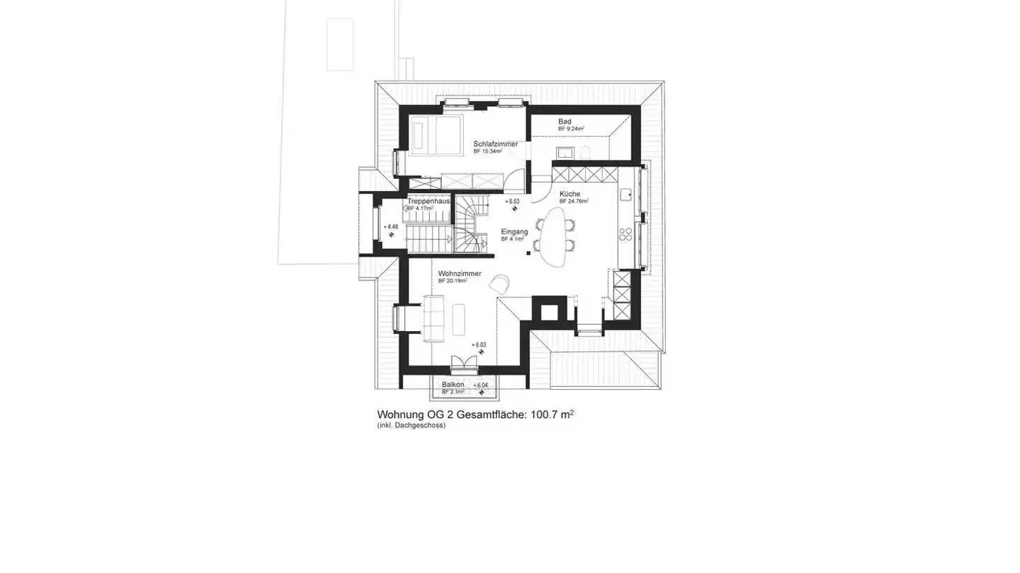 Dachgeschosswohnung mieten - Rütistrasse 15, 8702 Zollikon - Foto 2