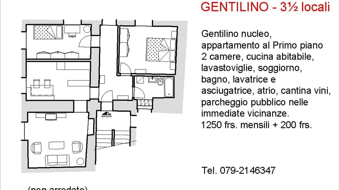 Wohnung mieten - Via Cà Di Sotto 11, 6925 Gentilino
