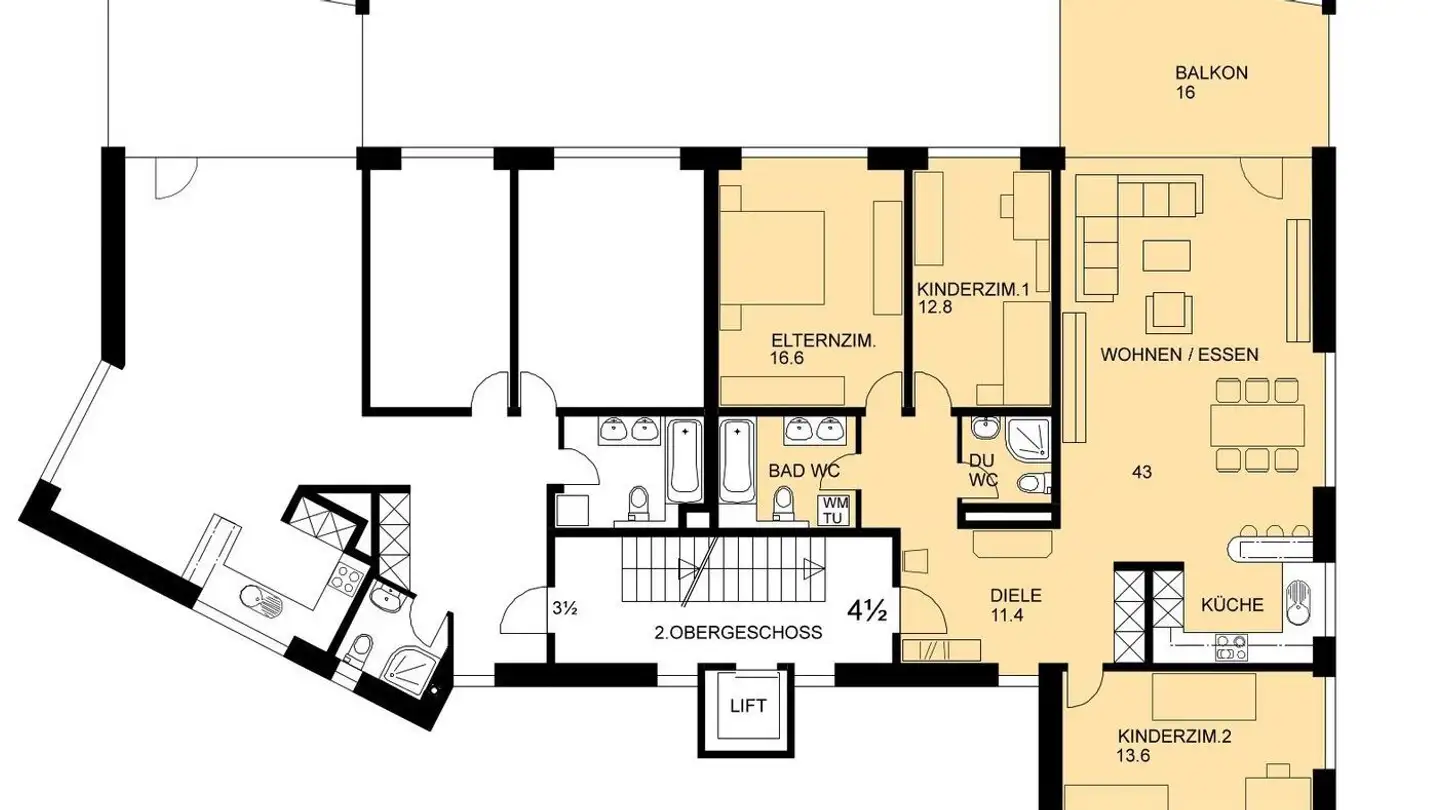 Wohnung mieten - Alte Jonastrasse 68, 8640 Rapperswil SG
