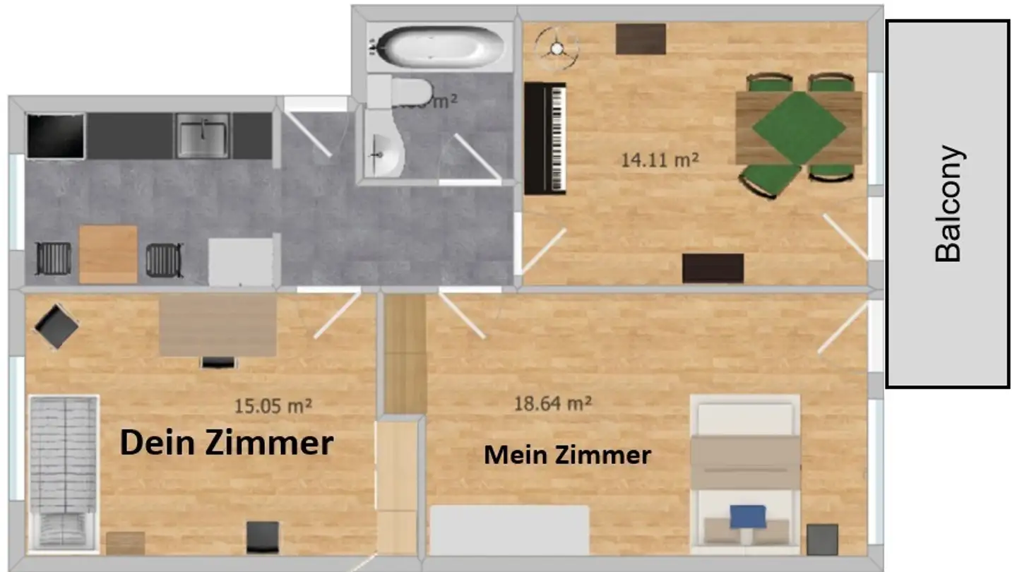 Chambre à louer - Landoltstrasse 27, 3007 Bern - Photo 3