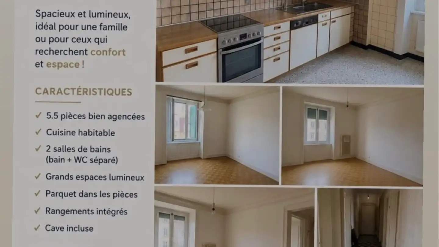 Appartement à louer - Rue Numa-Droz 161, 2300 La Chaux-de-Fonds