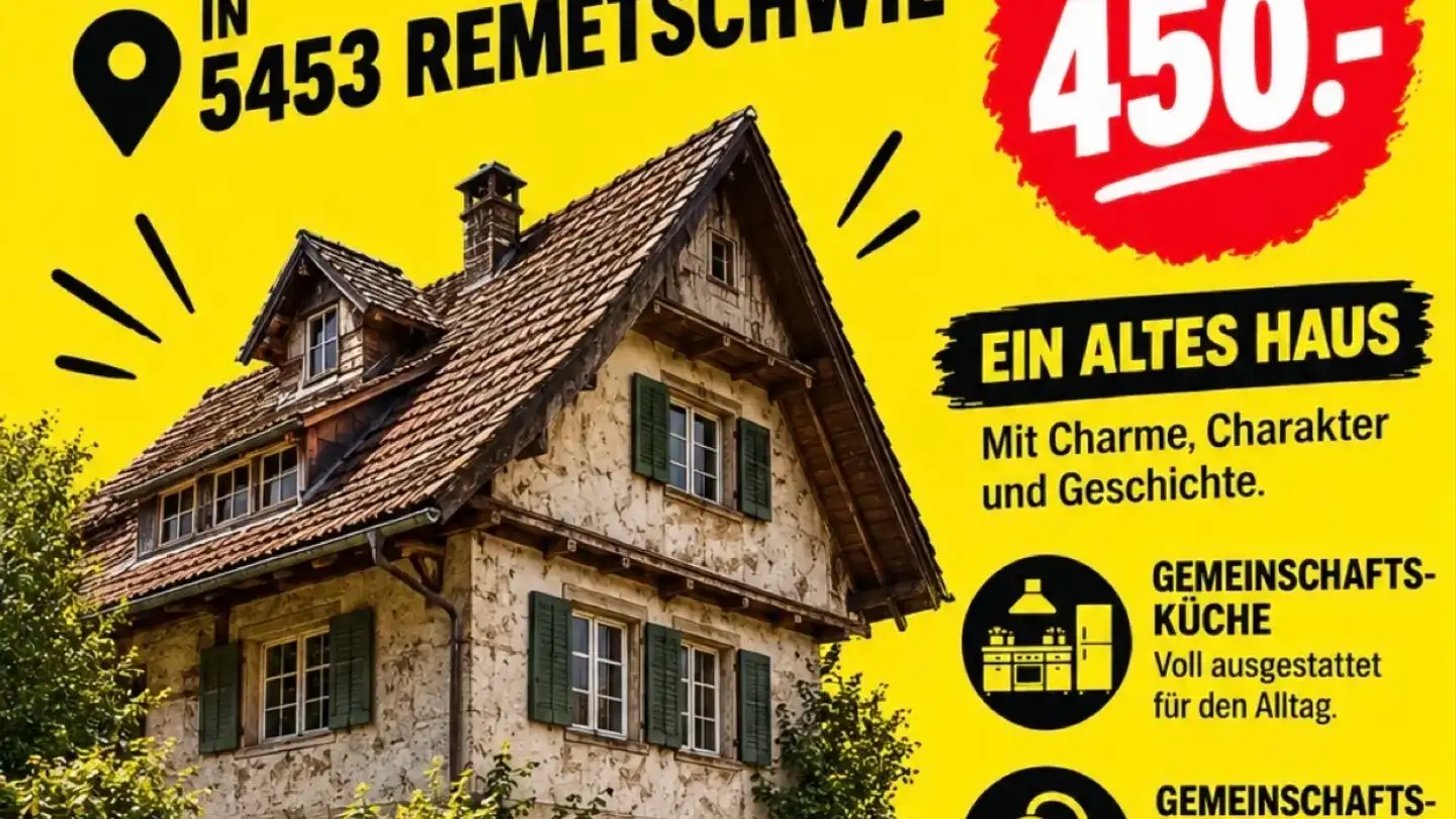 Wohnung mieten - Bachstrasse, 5453 Remetschwil