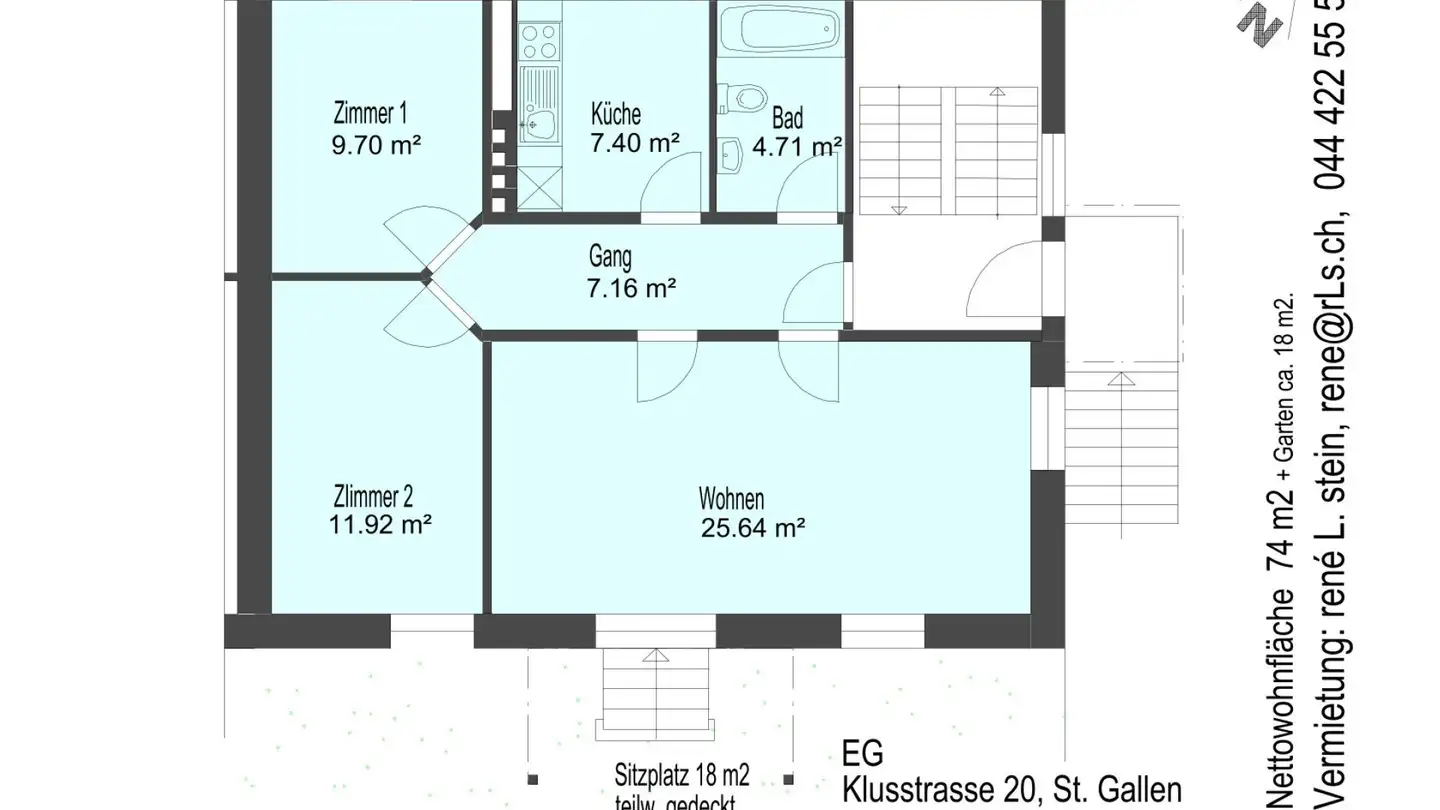 Apartment for rent - Klusstrasse 20, 9000 St. Gallen - Photo 2